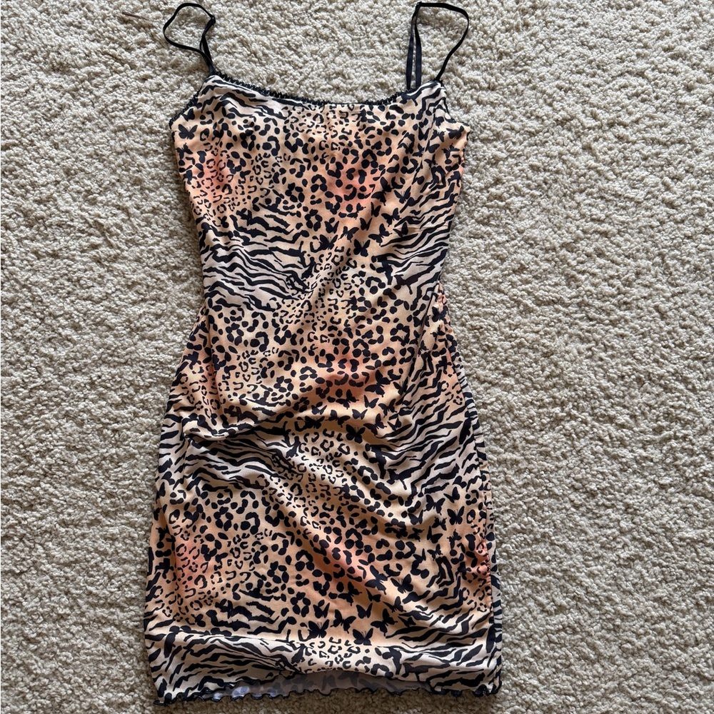 Princess Polly Animal Print Spaghetti Strap Dress